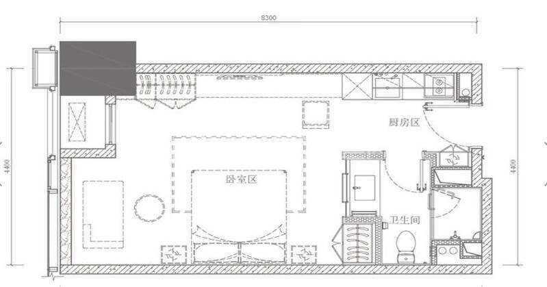 华远国际公寓 1室1厅 4500.00元小区图