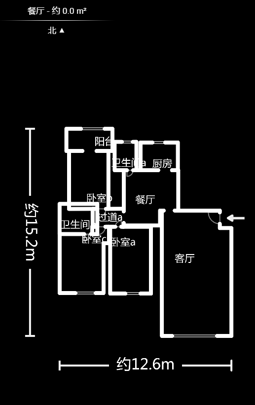 鑫天山城明珠  3室2厅2卫   1800.00元/月户型图