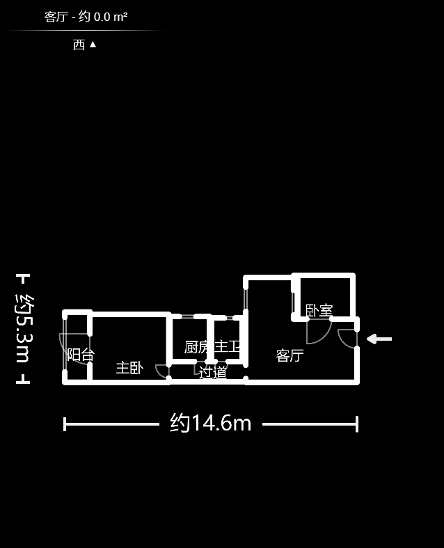 华海3C(天心电子世界)  1室1厅1卫    1700.0元/月户型图