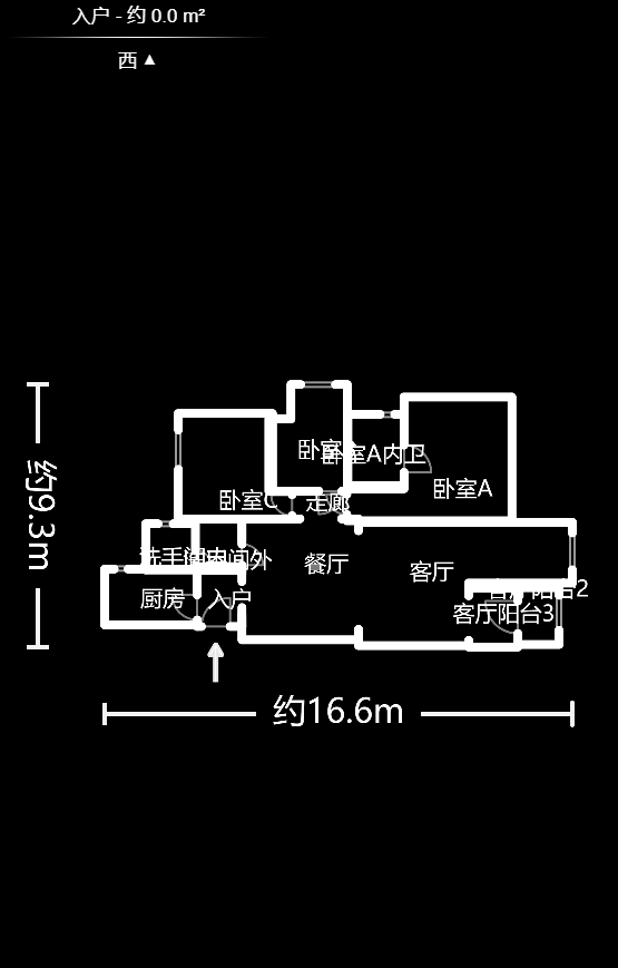 东玺门  4室2厅2卫   3800.00元/月户型图