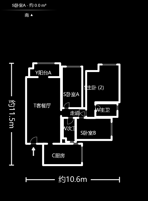 中城丽景香山园 3室2厅2厨1卫 154.00万室内图1