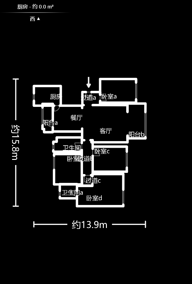湖南电视台宿舍  2室2厅1卫    49.88万室内图1
