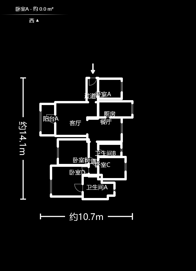 旺德府恺悦国际  4室2厅1卫   92.50万室内图1