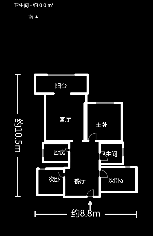 富基世纪公园  1室0厅0卫   1600.00元/月户型图