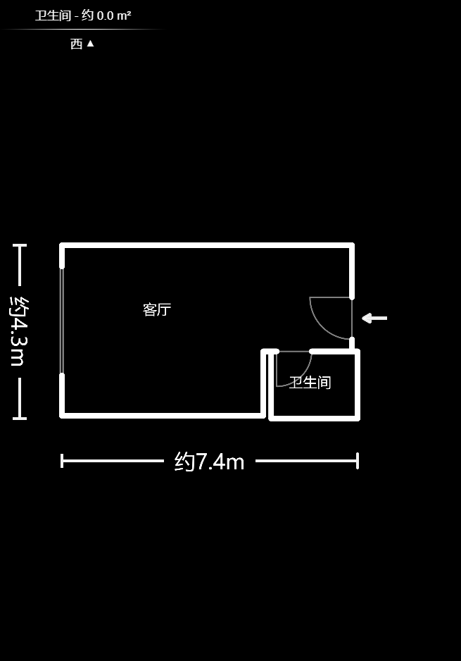 万事佳景园  3室2厅2卫   2000.00元/月户型图