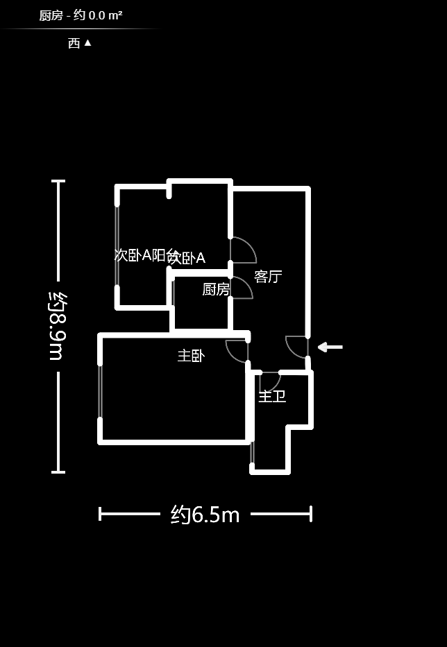 中信文化广场（中信新城二期）  2室1厅1卫   55.00万室内图1