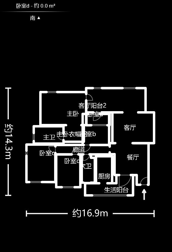 保利麓谷林语C区  4室2厅1卫   180.00万室内图1