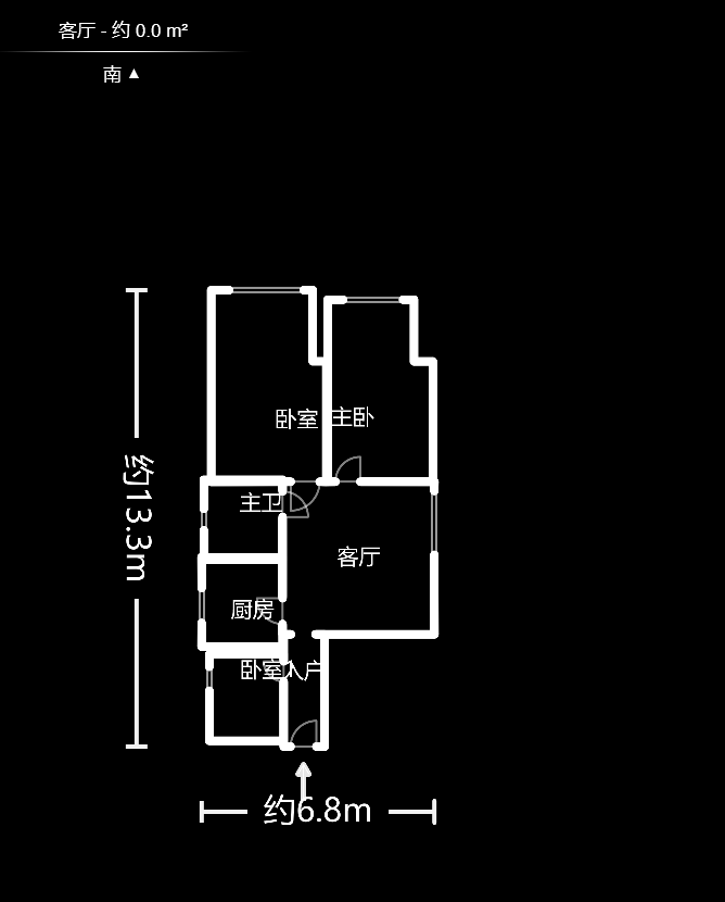 海东青大厦  2室1厅1卫   2600.00元/月户型图