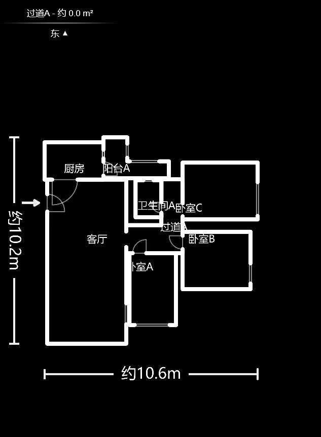 滨江君悦香邸  3室2厅1卫    110.8万室内图1