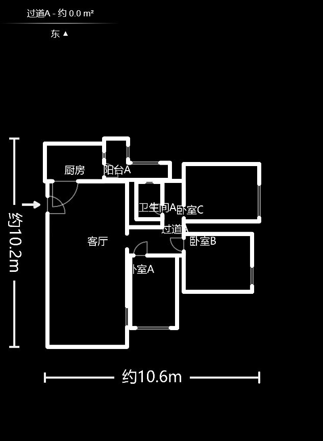 滨江君悦香邸 3室2厅1厨1卫 110.80万室内图1