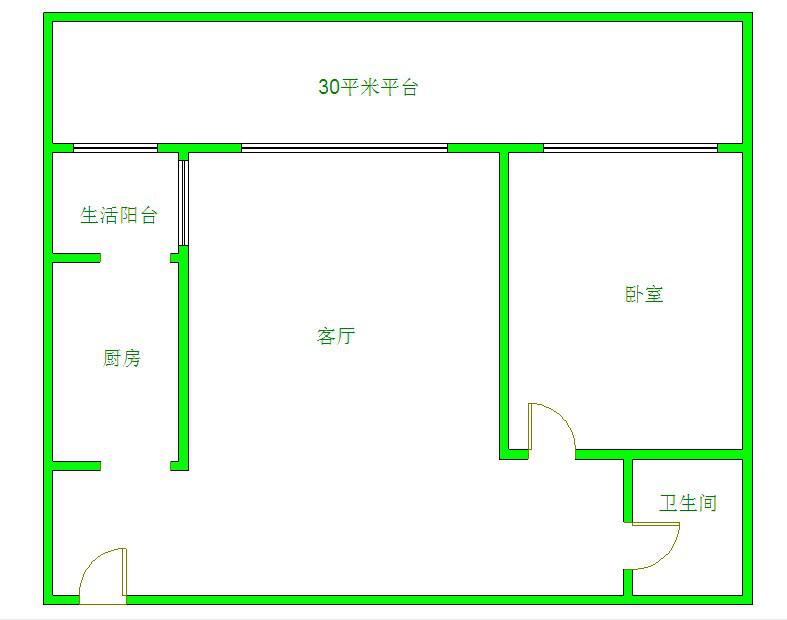 美丽朋城  1室1厅1卫   51.00万