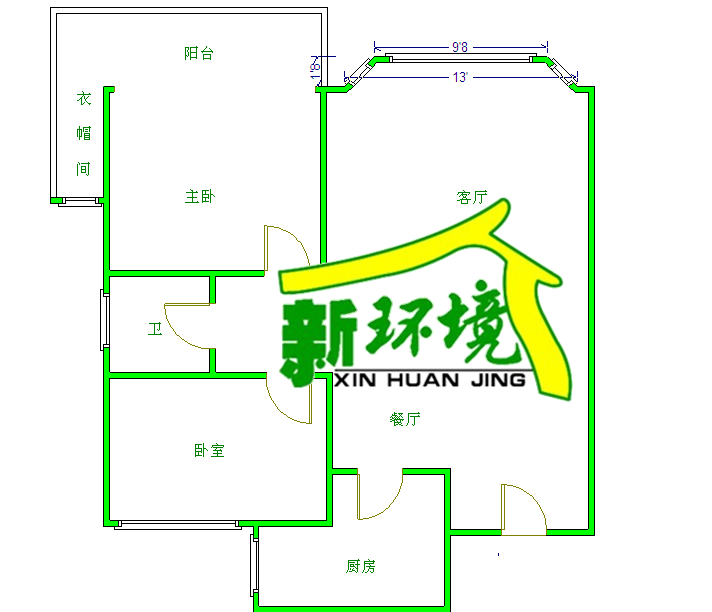 瑞通凯域  2室1厅1卫   73.00万