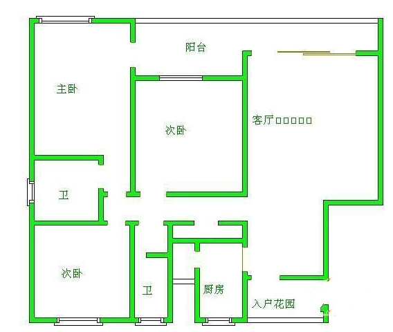 航天佳苑  3室1厅2卫    2300.0元/月