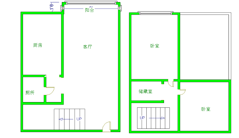 城市物语  1室1厅1卫   1500.00元/月室内图1