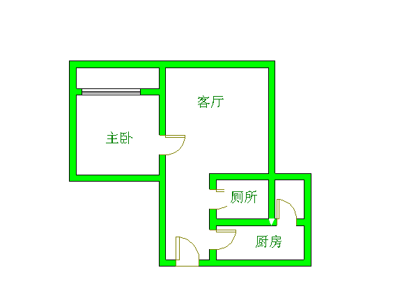 颐和京都3期  1室1厅1卫   1300.00元/月户型图