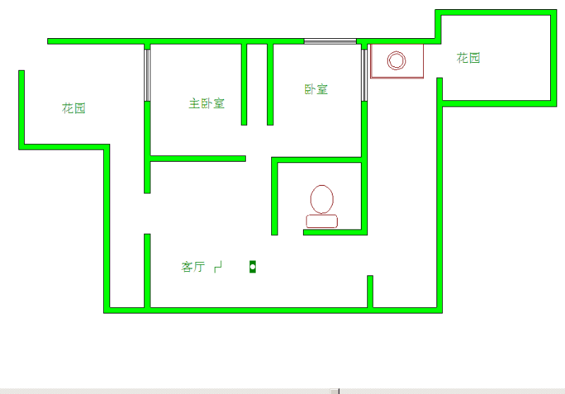 锦溪  2室2厅1卫   1800.00元/月