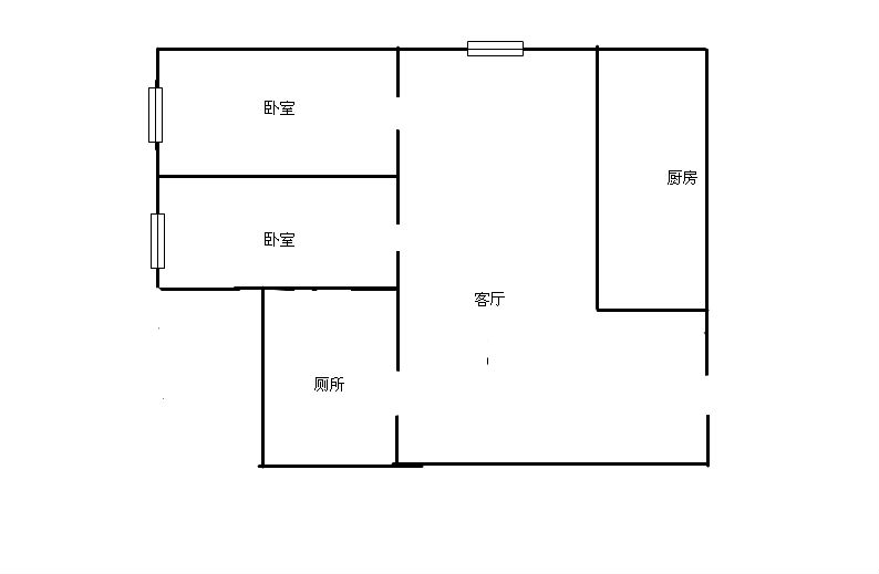 长虹和悦府  2室1厅1卫   1800.00元/月