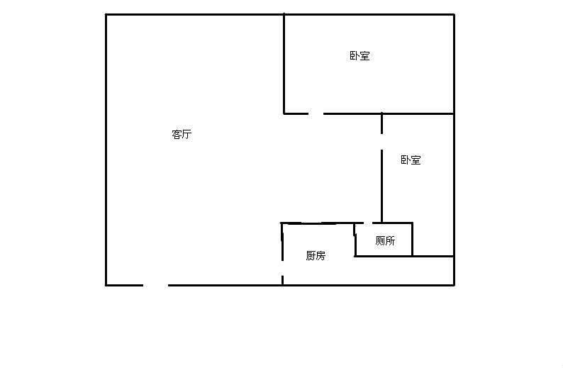 荣盛花语城  2室1厅1卫   1900.00元/月室内图1