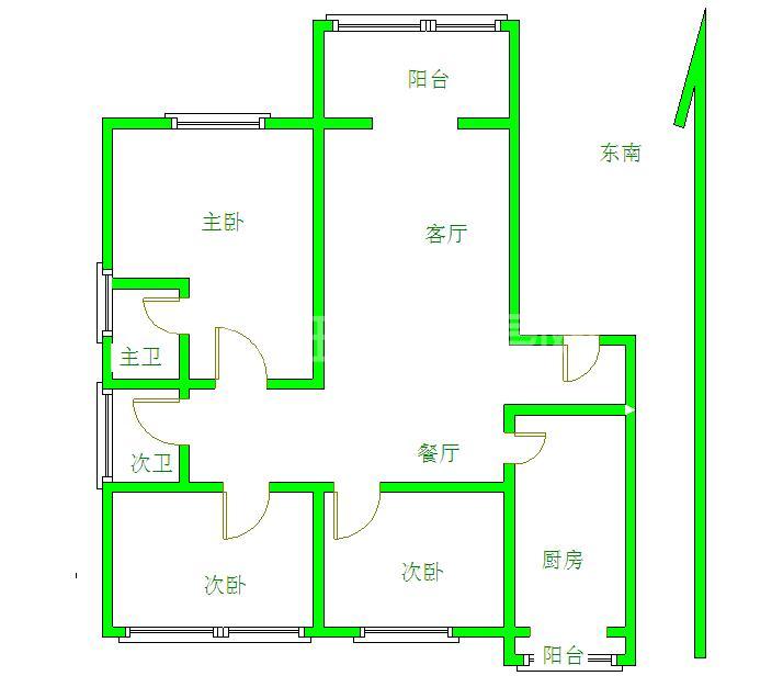 丽都新城3期  3室2厅2卫   76.00万