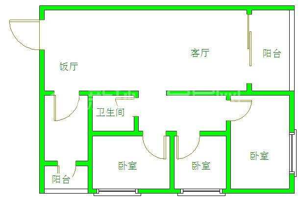 香木林新城  3室2厅1卫   2200.00元/月室内图1