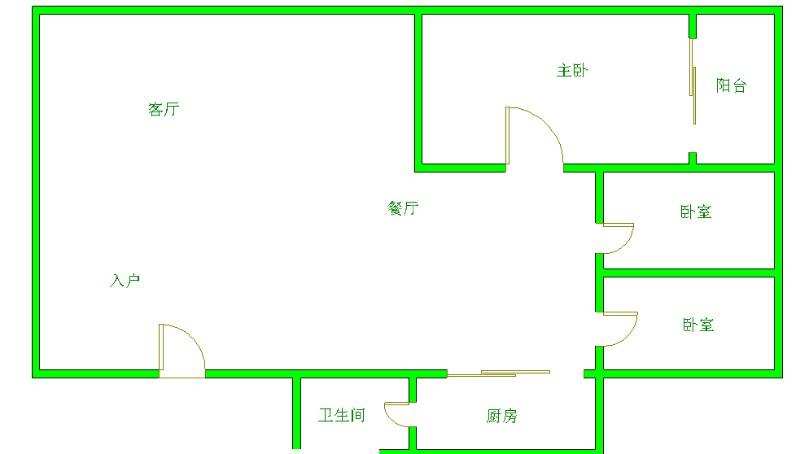 江郊庭苑  2室2厅1卫   2300.00元/月室内图1