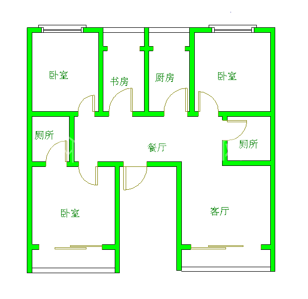 中华家园东区  3室2厅2卫   4200.00元/月室内图1