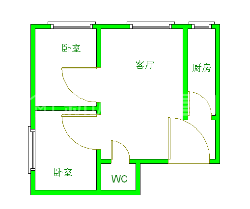 长顺北苑  2室1厅1卫   52.00万