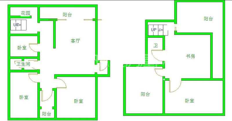 南阳锦城  4室3厅2卫   135.00万室内图1