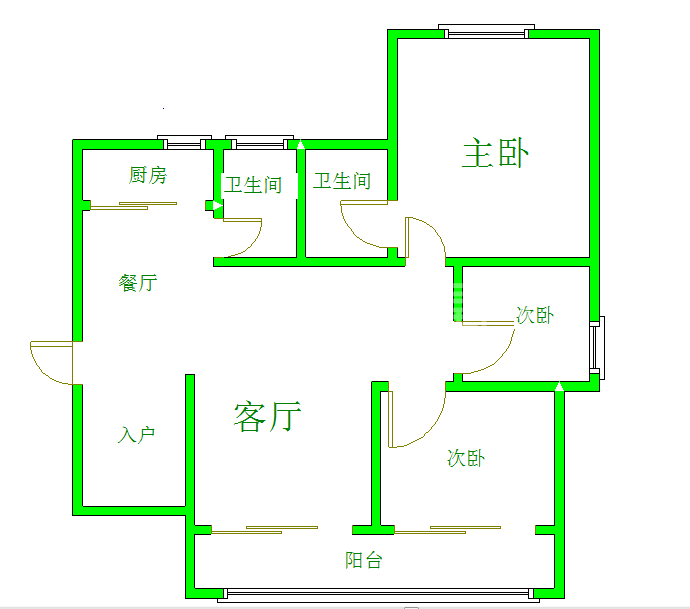 清江之春  3室2厅2卫   2500.00元/月室内图1