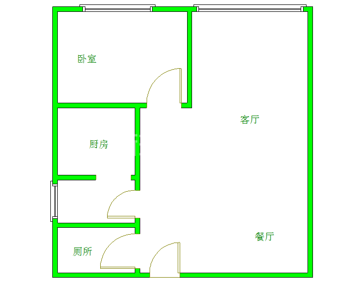 荣盛花语城  1室1厅1卫   1900.00元/月室内图1