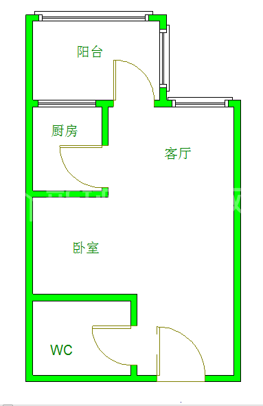 千和馨城  1室1厅1卫   1700.00元/月室内图1