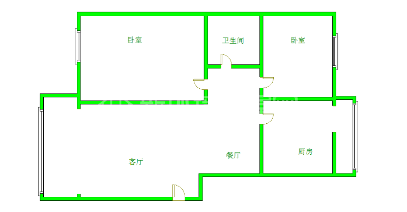 南阳锦城  2室2厅1卫   2000.00元/月室内图1