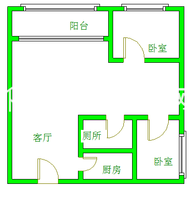 逸都花园  2室2厅1卫   1700.00元/月