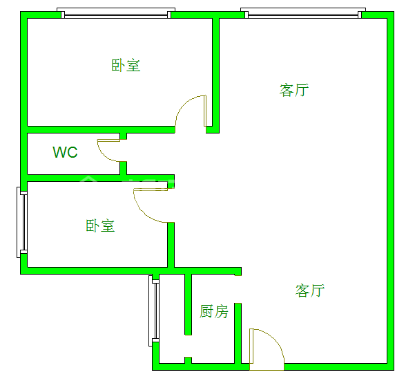 金沙鹭岛一期  2室1厅1卫   2600.00元/月