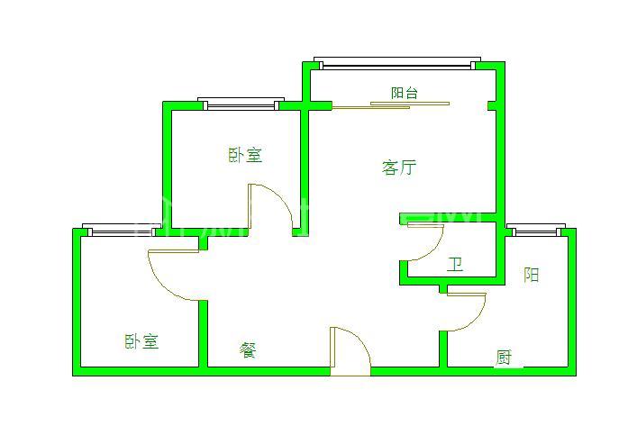 上层建筑  2室1厅1卫   2600.00元/月