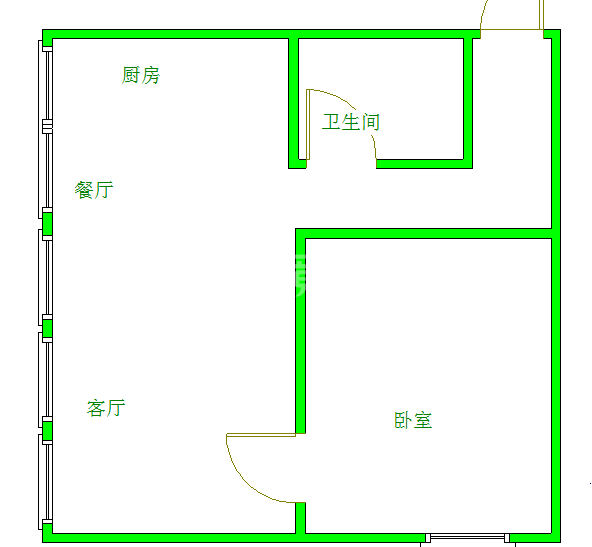 两江国际  1室1厅1卫   125.00万室内图1