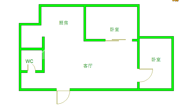 双玺  1室1厅1卫   110.00万