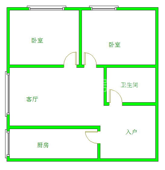 中铁西城二期  2室1厅1卫   111.00万