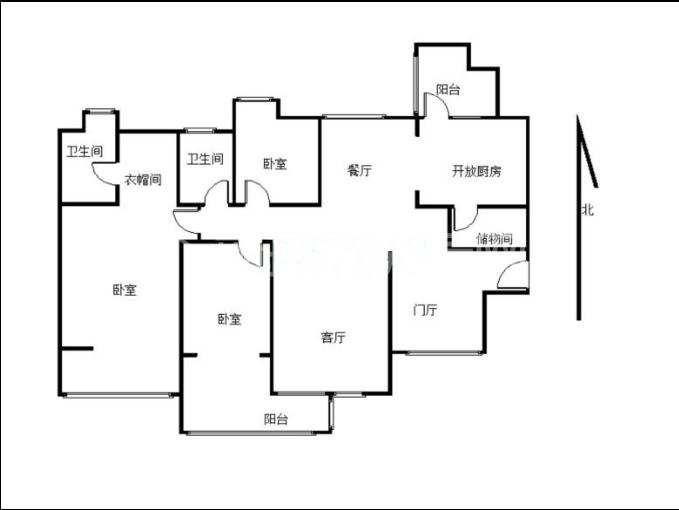 天合丶凯旋城  3室2厅2卫   325.00万室内图1