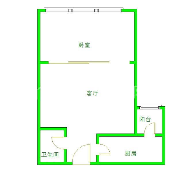 双玺  1室1厅1卫   80.00万