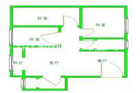 清河庭苑  3室2厅1卫   2000.00元/月