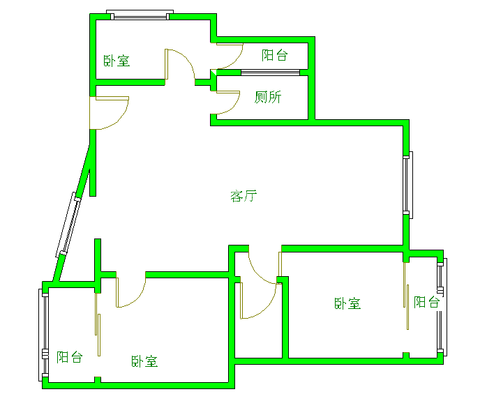 江郊庭苑  3室2厅2卫   265.00万