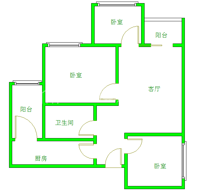 光华逸家  3室2厅1卫   123.00万