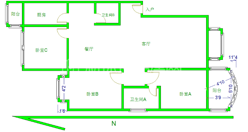 二十一世纪花园4期  3室2厅1卫   180.00万