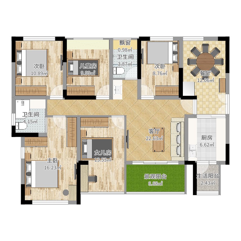 三辉家园  4室2厅2卫   85.00万