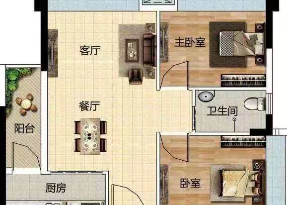 高星明居  1室1厅1卫   1600.00元/月室内图1