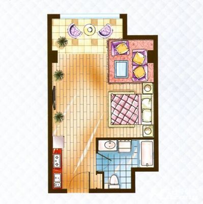 丹枫国际  1室1厅1卫    17.8万