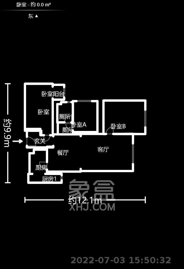 湘熙水郡（观澜海赋家园）  3室2厅1卫   102.00万室内图1
