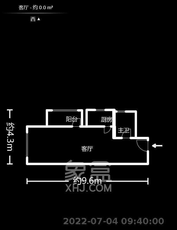 中信凯旋蓝岸（中信新城三期）  1室1厅1卫   38.00万室内图1