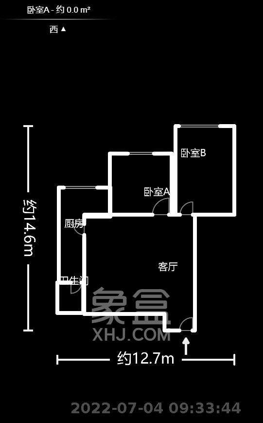 书苑花园（书院花园）  1室1厅1卫   1300.00元/月户型图